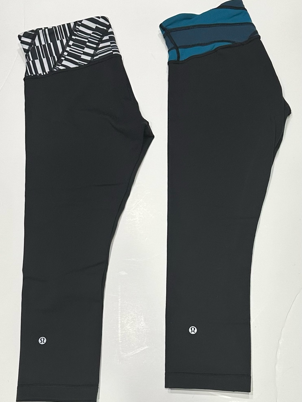 Lululemon Bundle of 2, Womens Capri Crop Active Black Leggings Size 6, 8 Workout